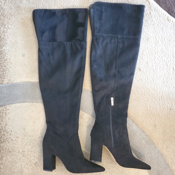 Jessica Simpson Habella Women’s Over the Knee Boots Black Faux Suede Size 9M - Picture 2 of 6